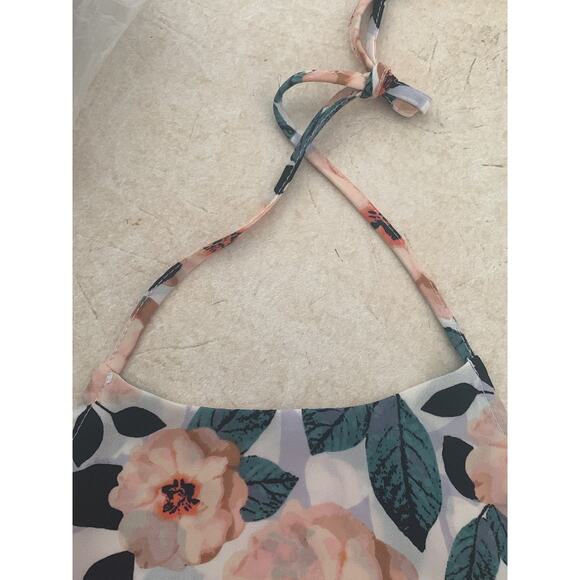 Show me your mumu womens medium floral halter maxi dress side split bride guest - Picture 5 of 9